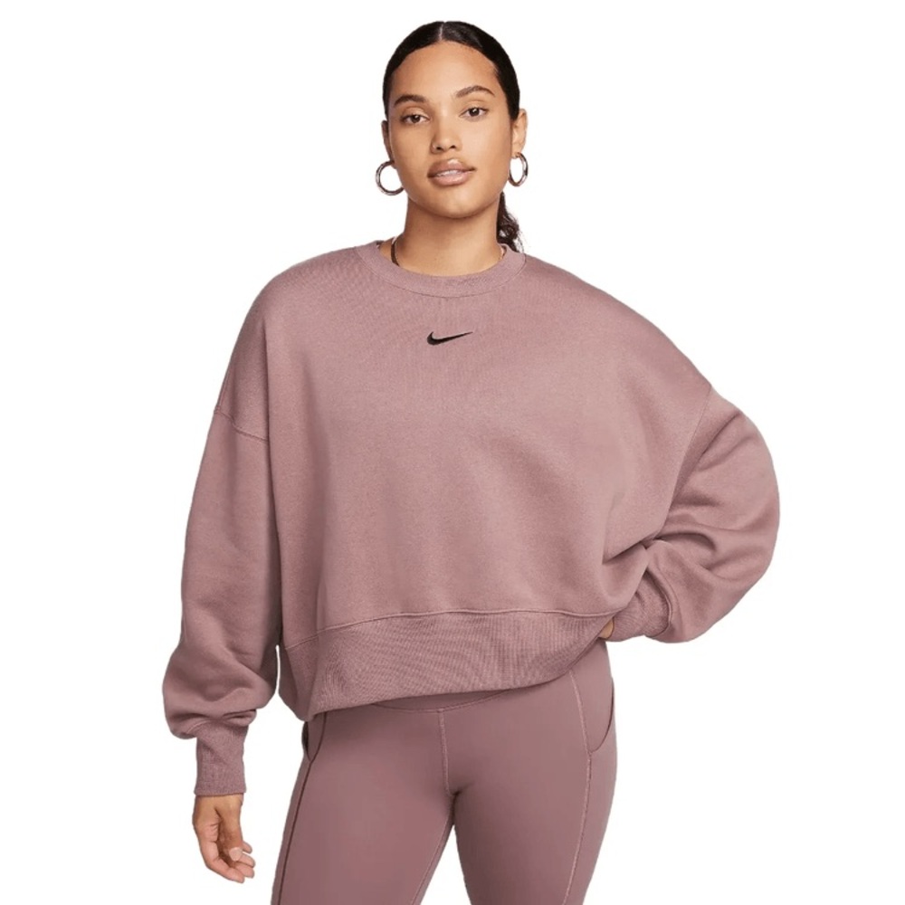 Nike Sportswear Phoenix Fleece Oversized Cropped Crewneck Sweatshirt, size S